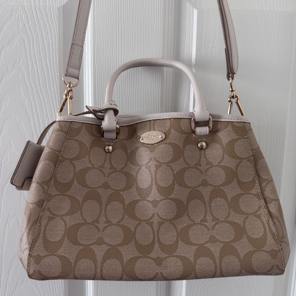 Coach beige  crossbody bag tote